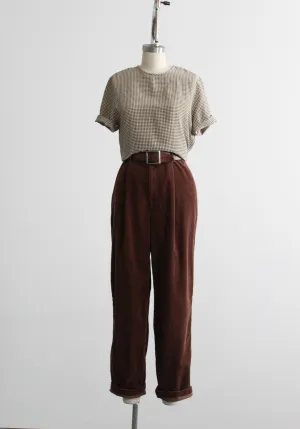 walnutshell corduroy trousers 1919 Vintage