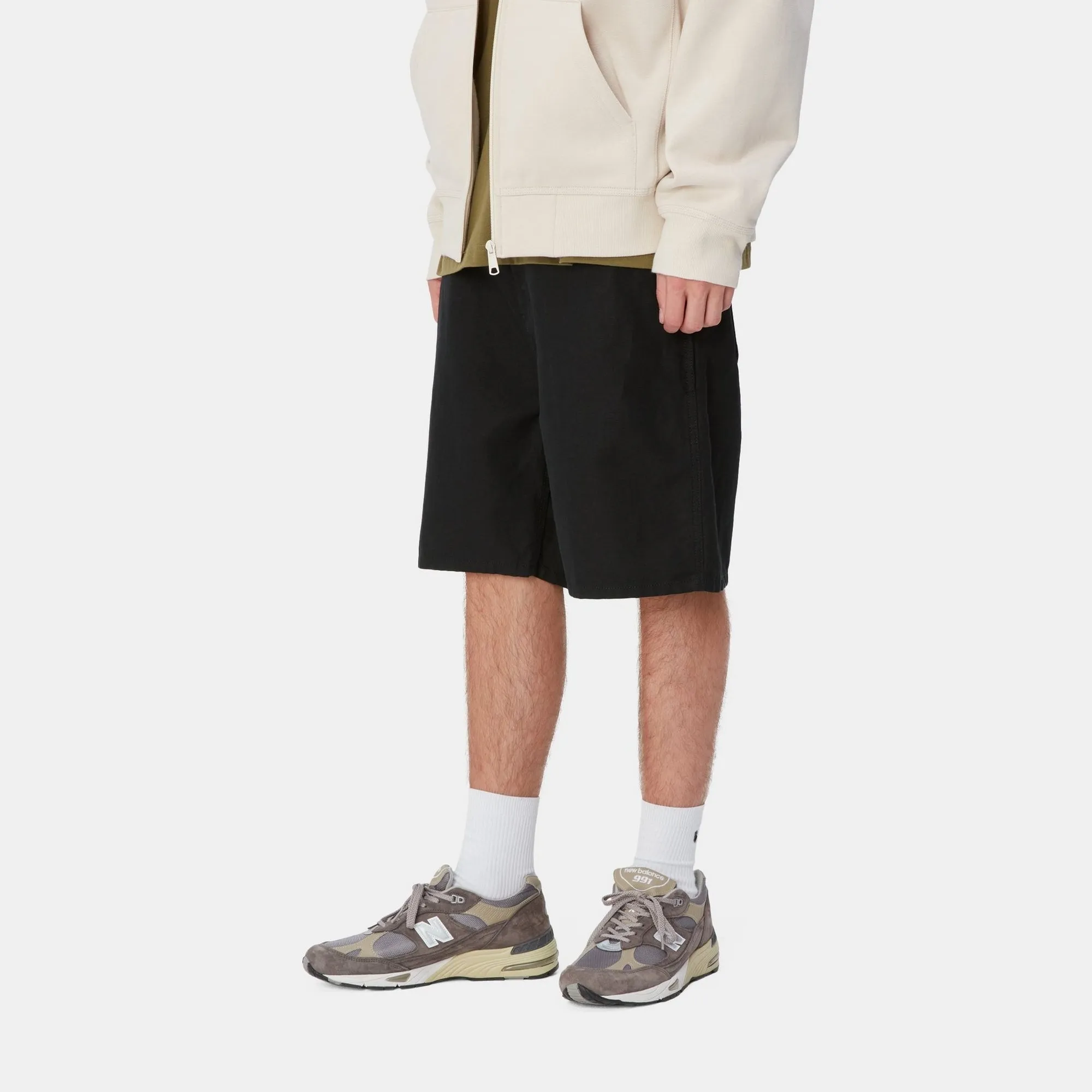 Walter Linen Single Knee Short | Black Carhartt WIP