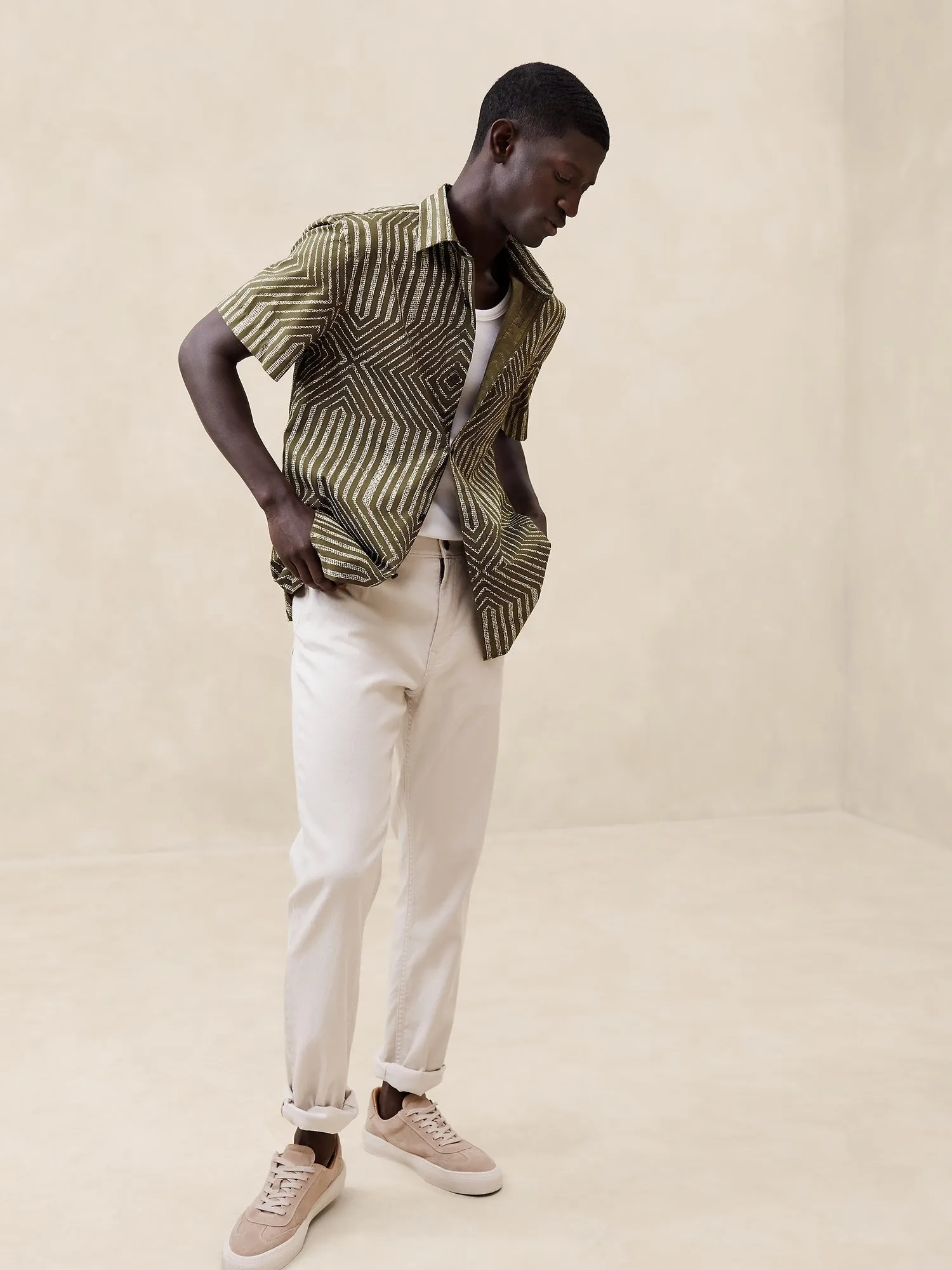 Washed Cotton Poplin Shirt Banana Republic