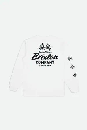 Wayburn L/S Standard T-Shirt - White Brixton