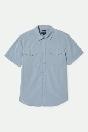 Wayne Western S/S Shirt - Medium Blue Brixton