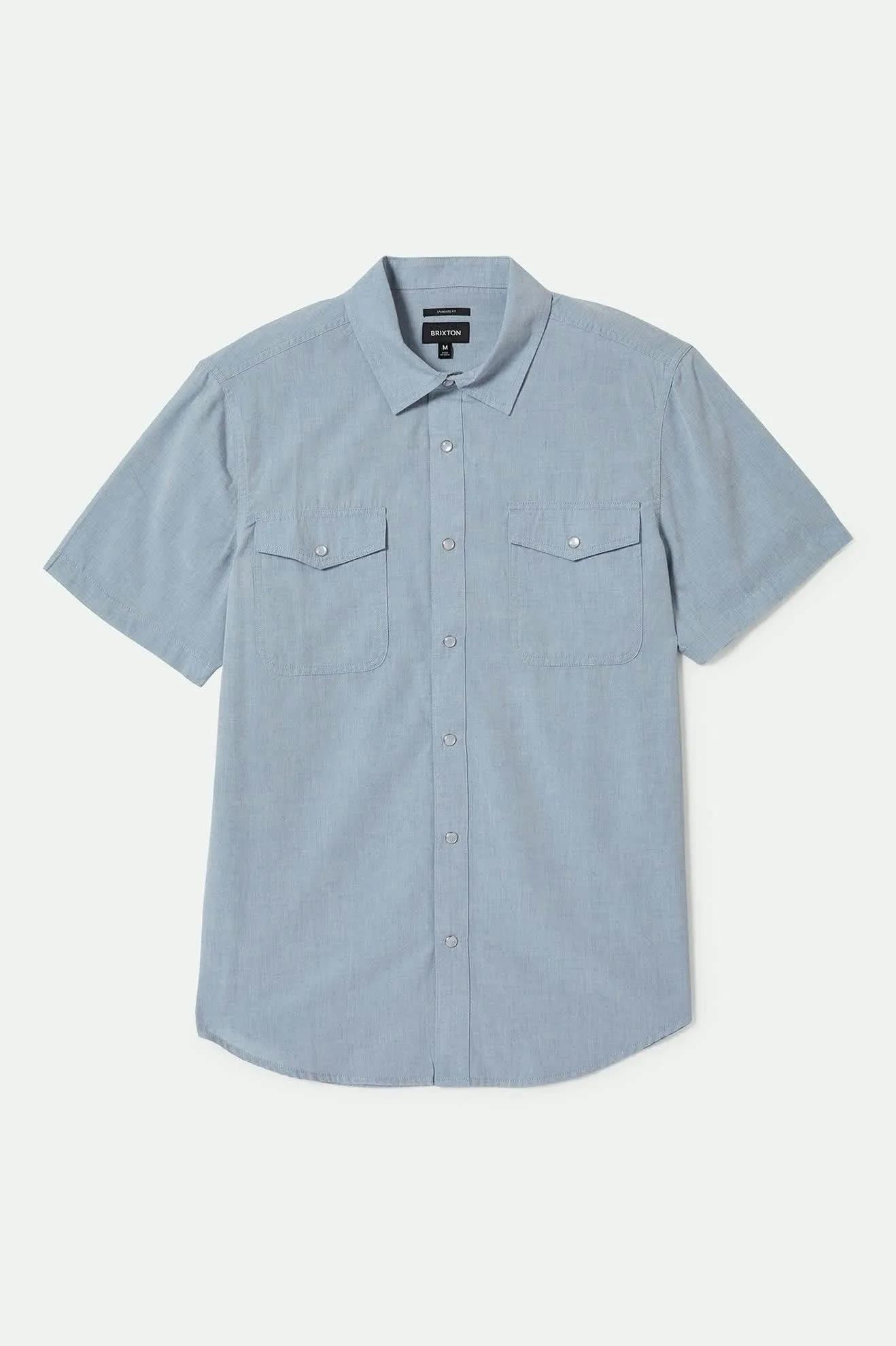 Wayne Western S/S Shirt - Medium Blue Brixton