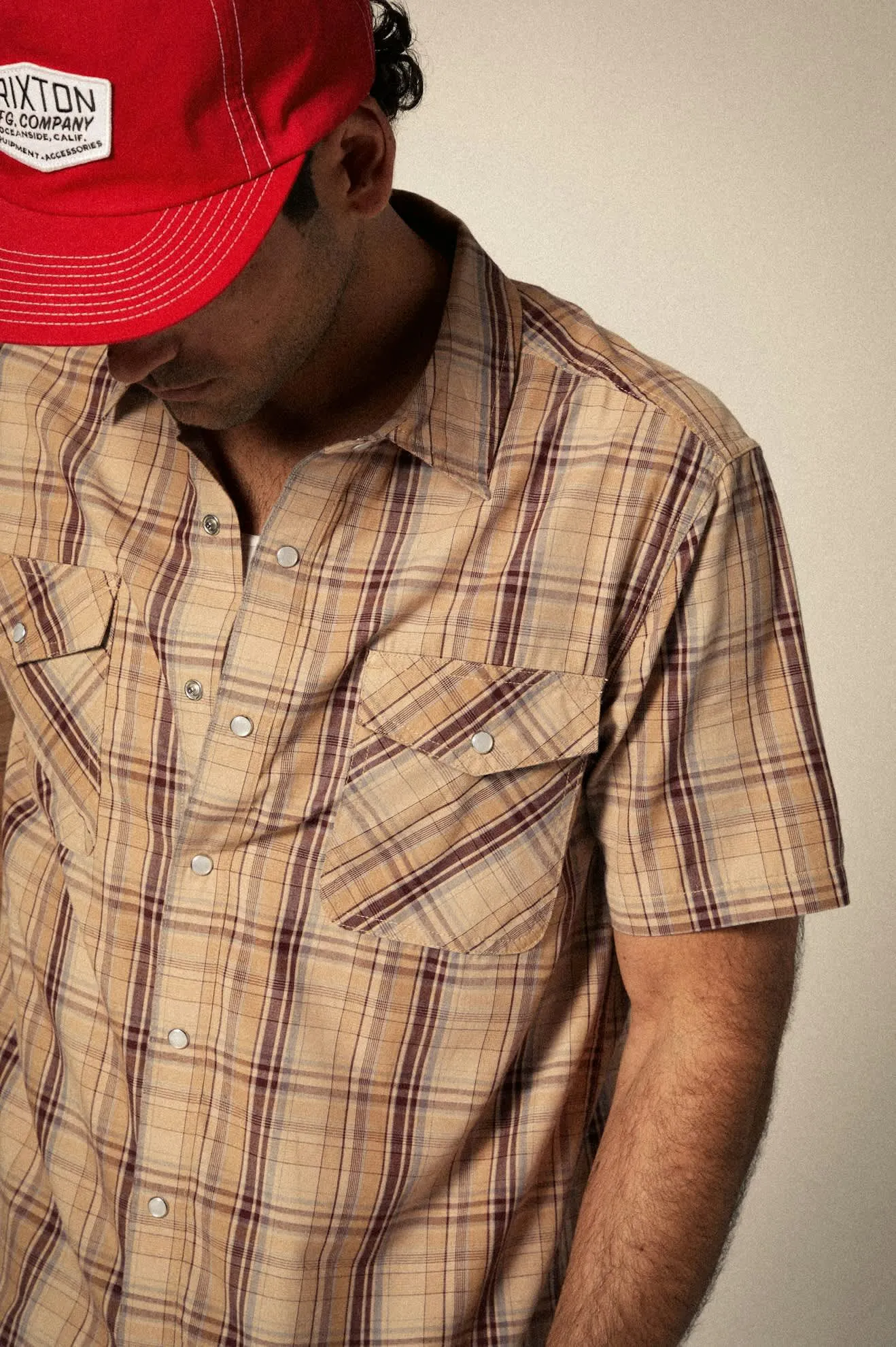 Wayne Western S/S Shirt - Western Plaid Brixton