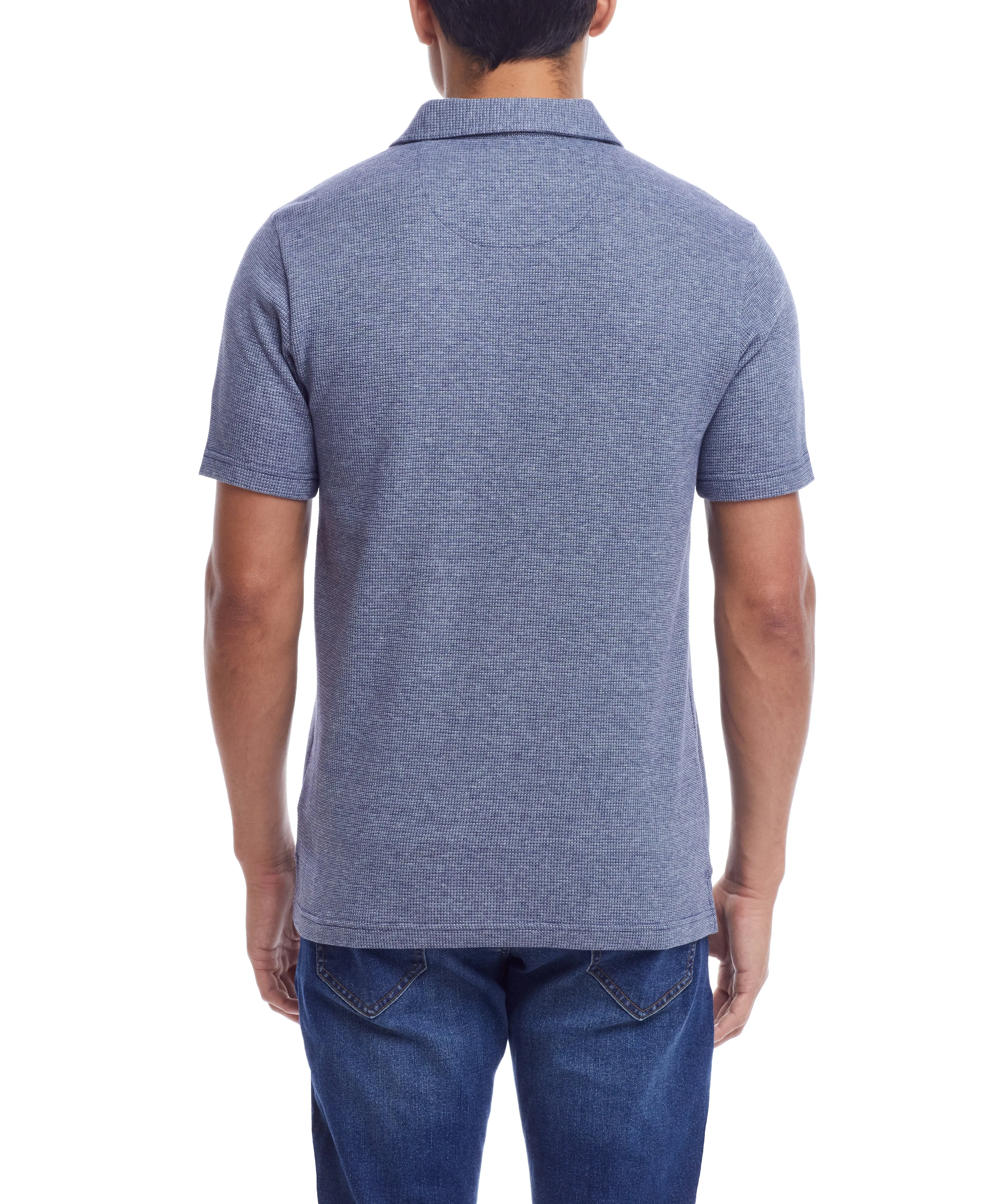 Weatherproof Vintage Men's Waffle Polo Shirt