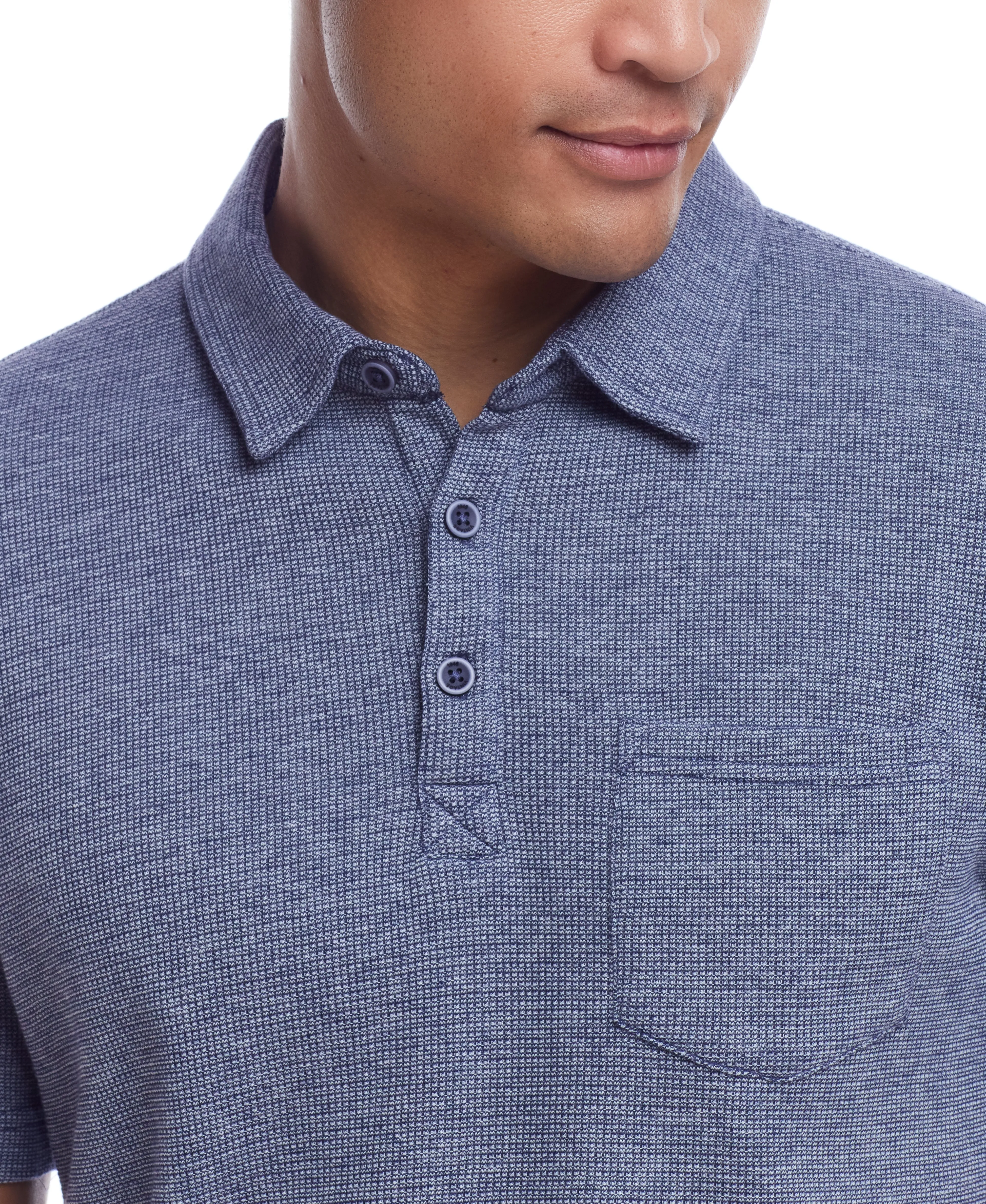 Weatherproof Vintage Men's Waffle Polo Shirt