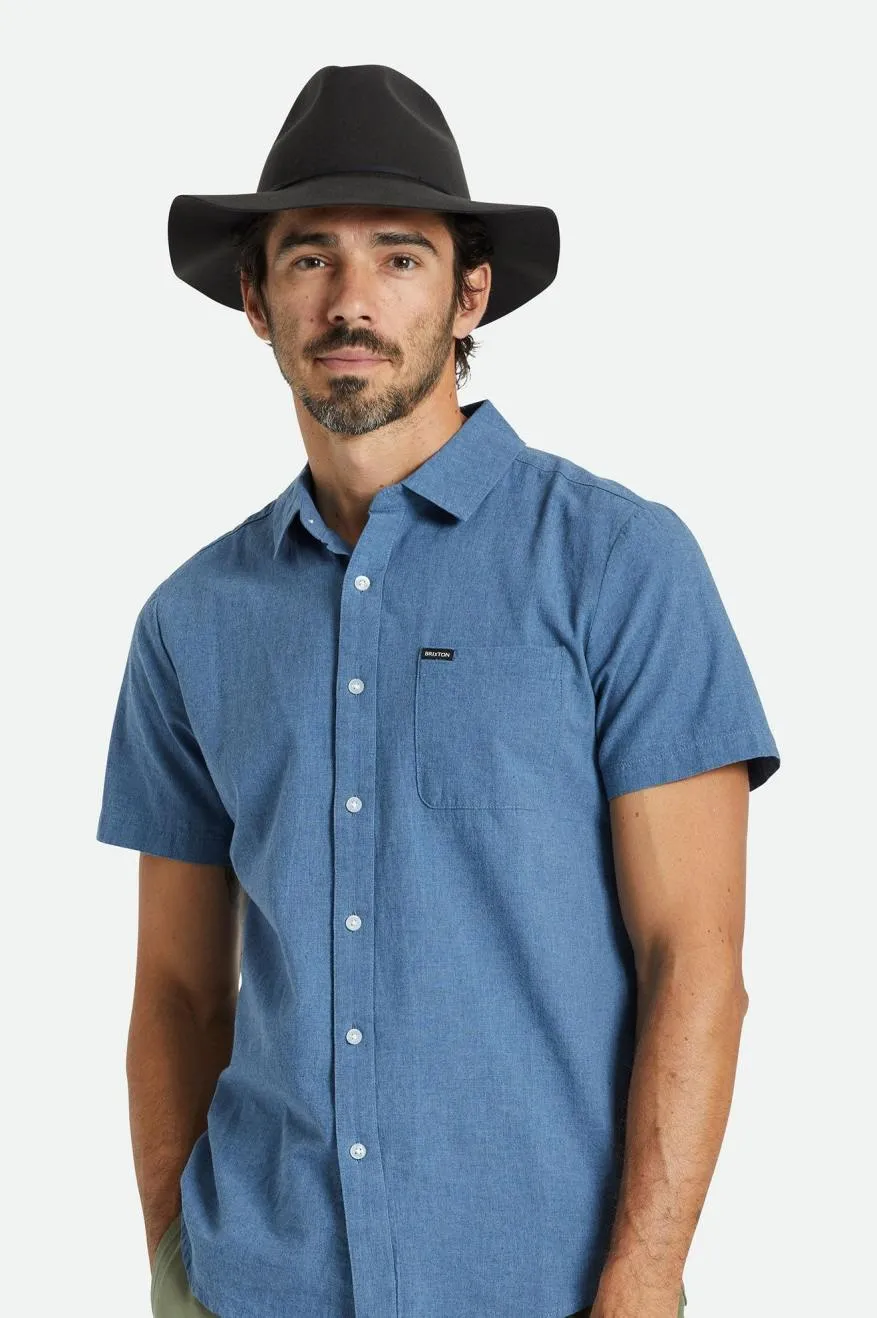 Wesley Packable Fedora - Washed Black Brixton