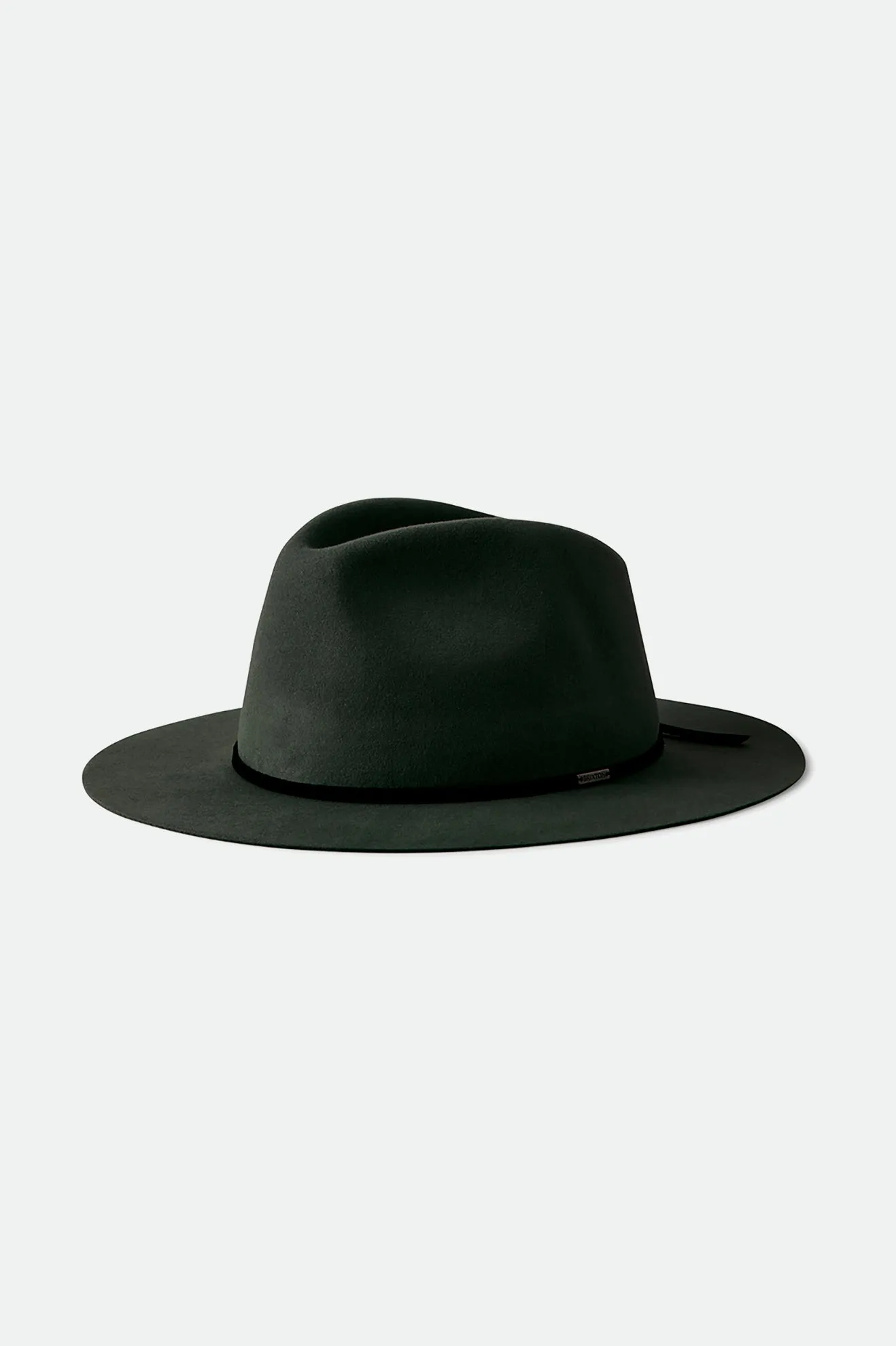 Wesley Packable Fedora - Washed Black Brixton