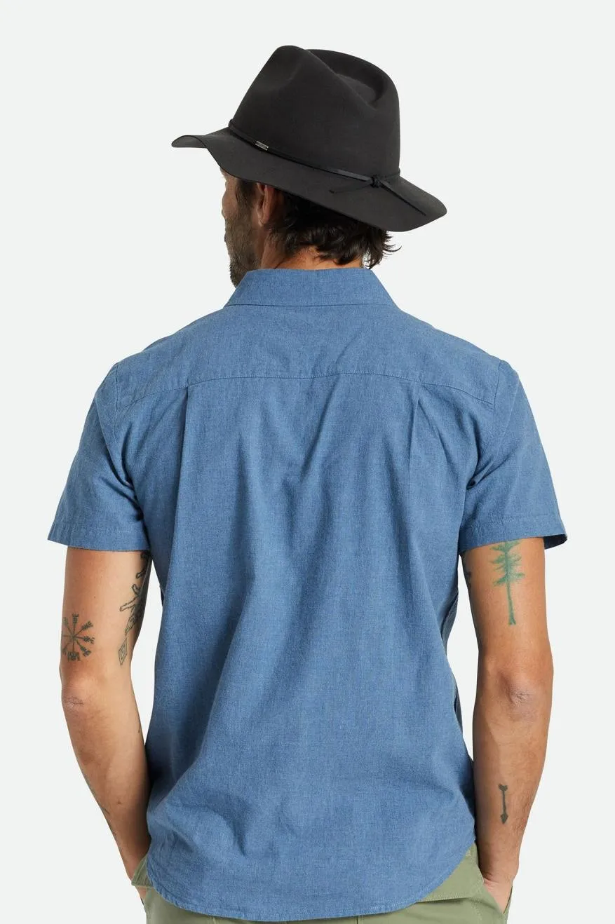 Wesley Packable Fedora - Washed Black Brixton