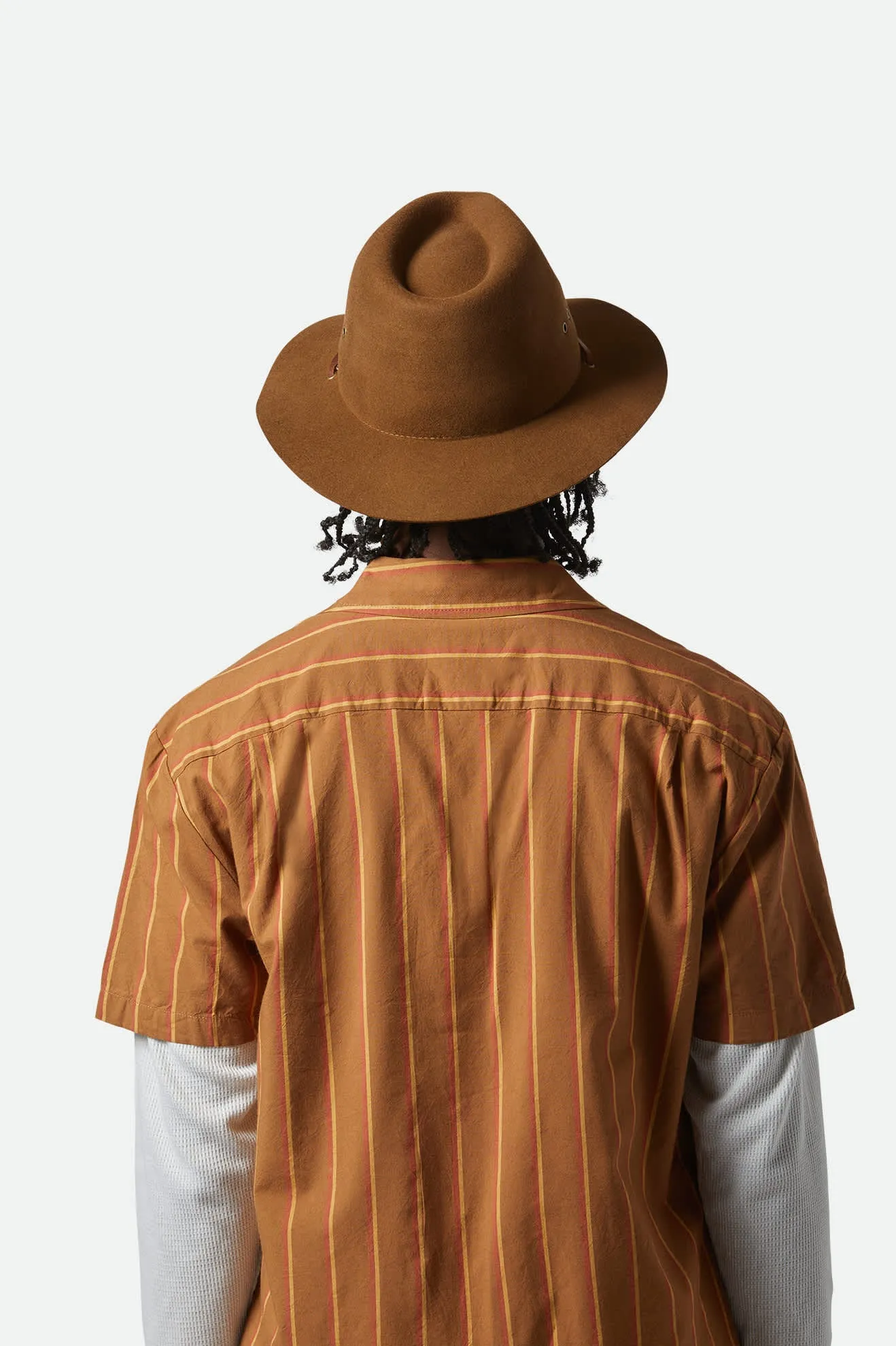 Wesley WTHR GUARD Packable Fedora - Coffee Brixton