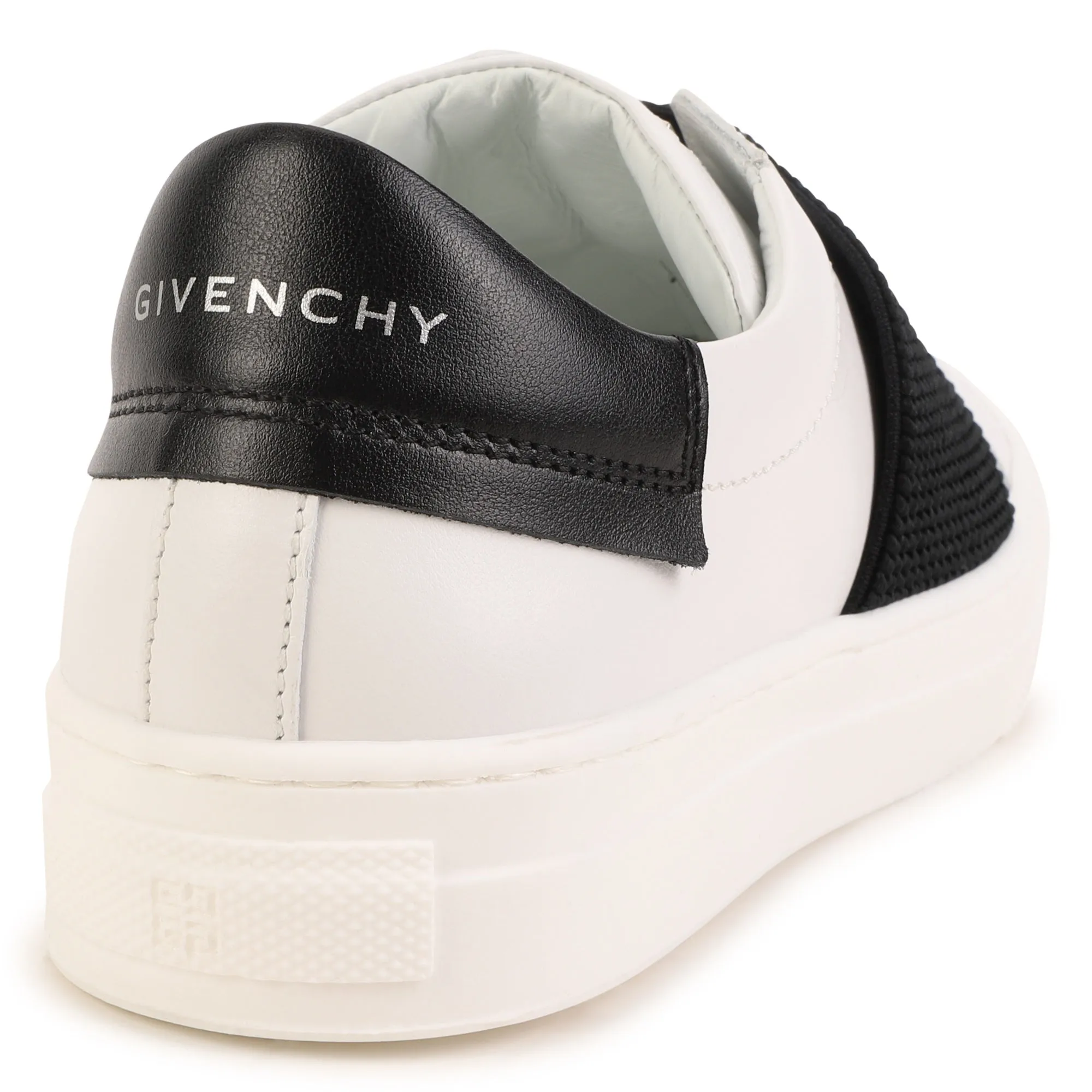 White & Black Logo Trainers