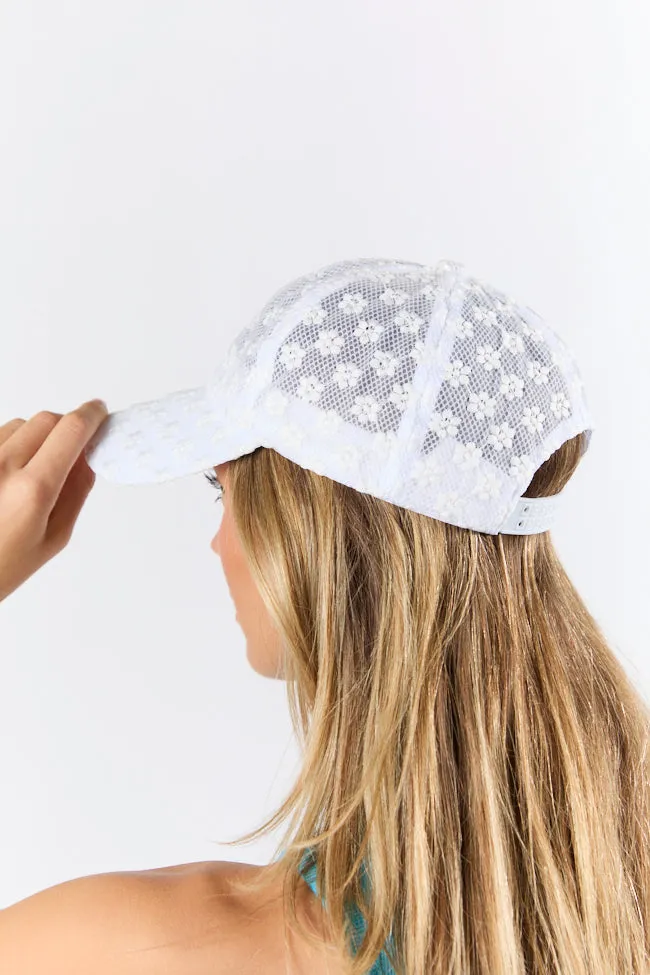 White Eyelet Hat