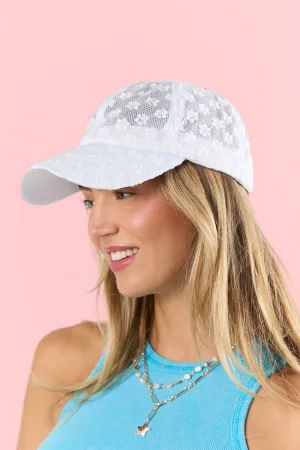 White Eyelet Hat