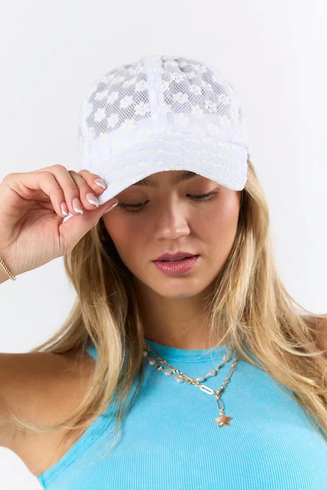 White Eyelet Hat