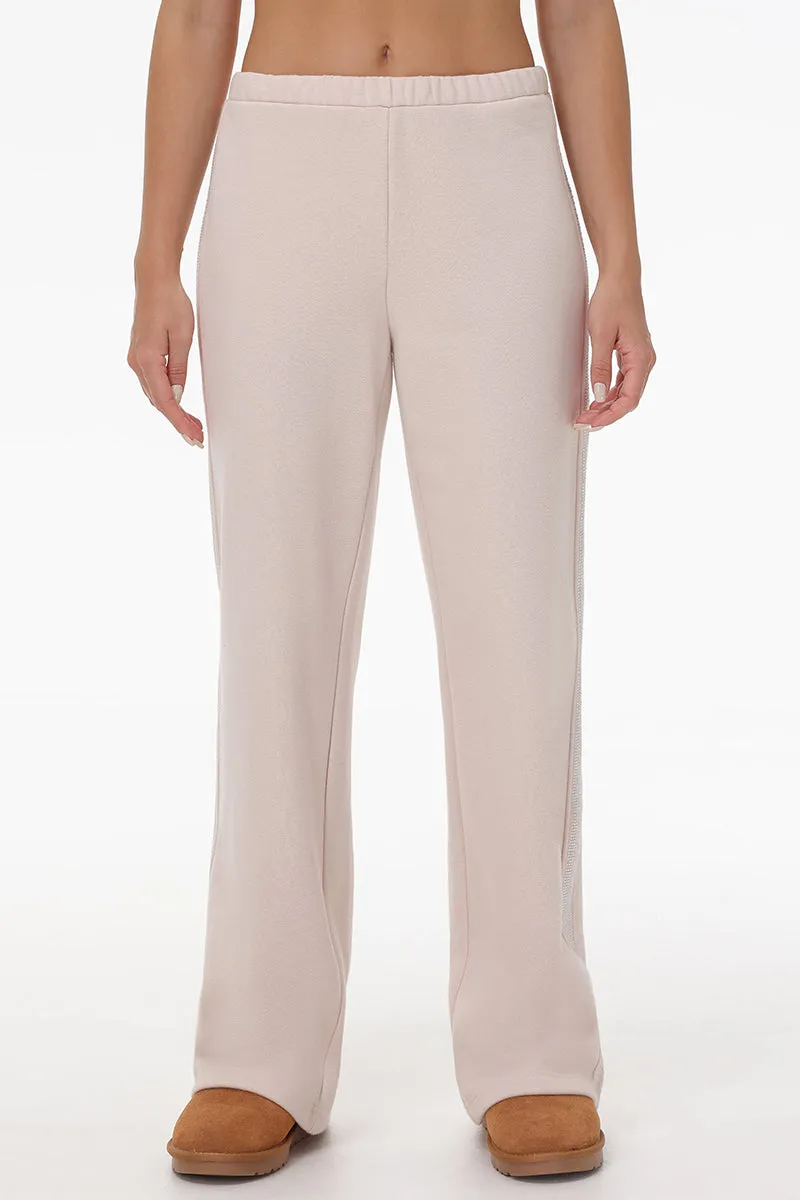 Wide Leg Fleece Pants With Side Bling Juicy Couture