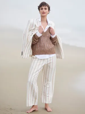 Wide Leg Stripe Pant