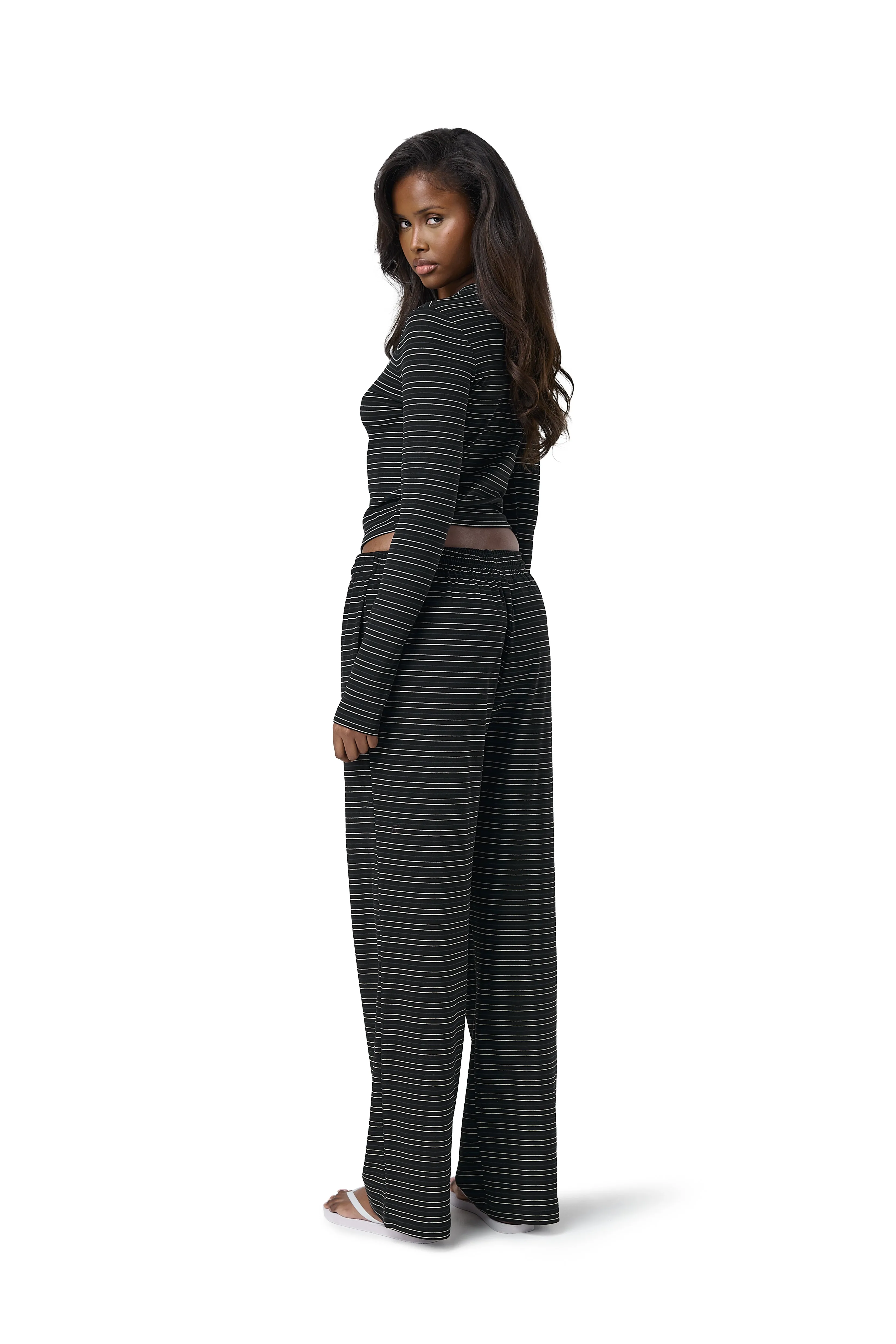 Wilbur Soft Wide Leg Pants in Black