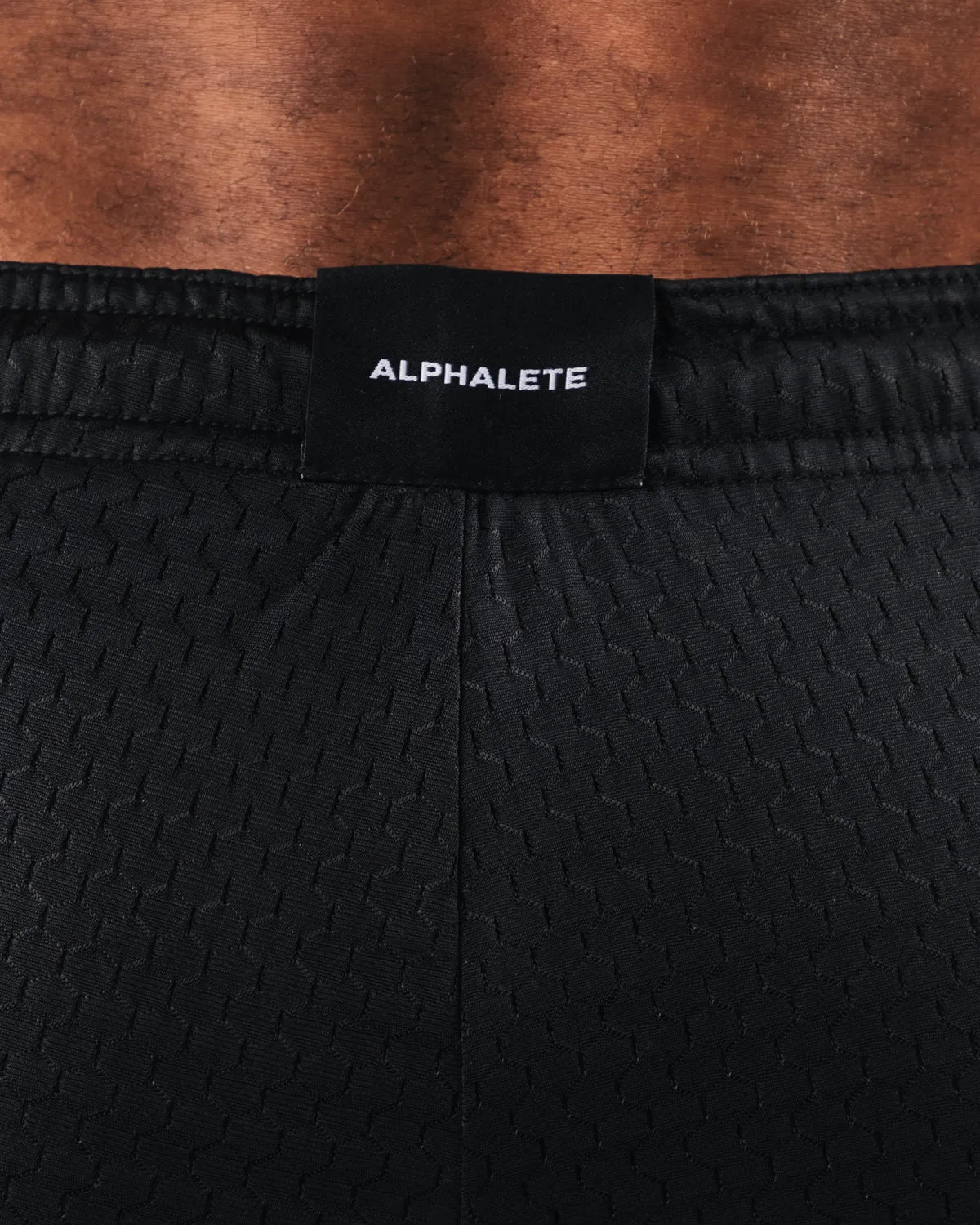 Wolf Head Mesh Short 6" - Black Alphalete Athletics