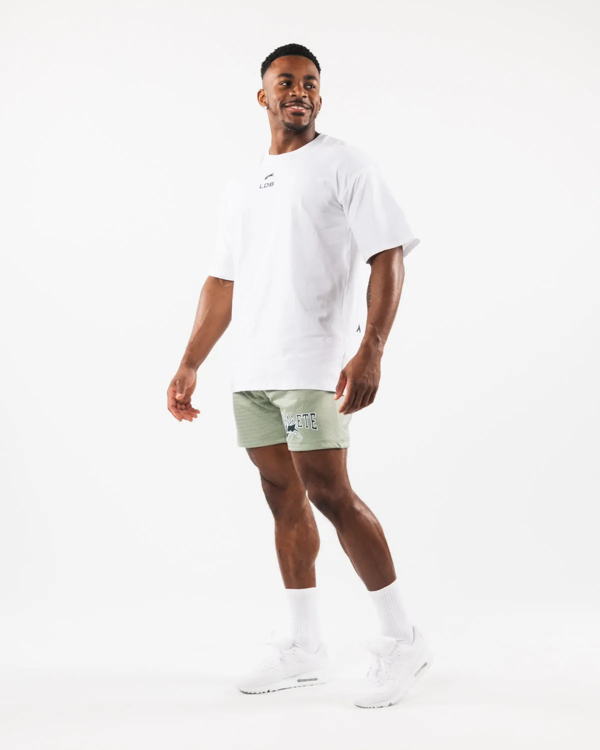 Wolf Head Mesh Short 6" - Sage Alphalete Athletics