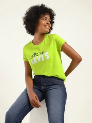 Women's Brand Logo Crew Neck T-Shirt LEVI'S