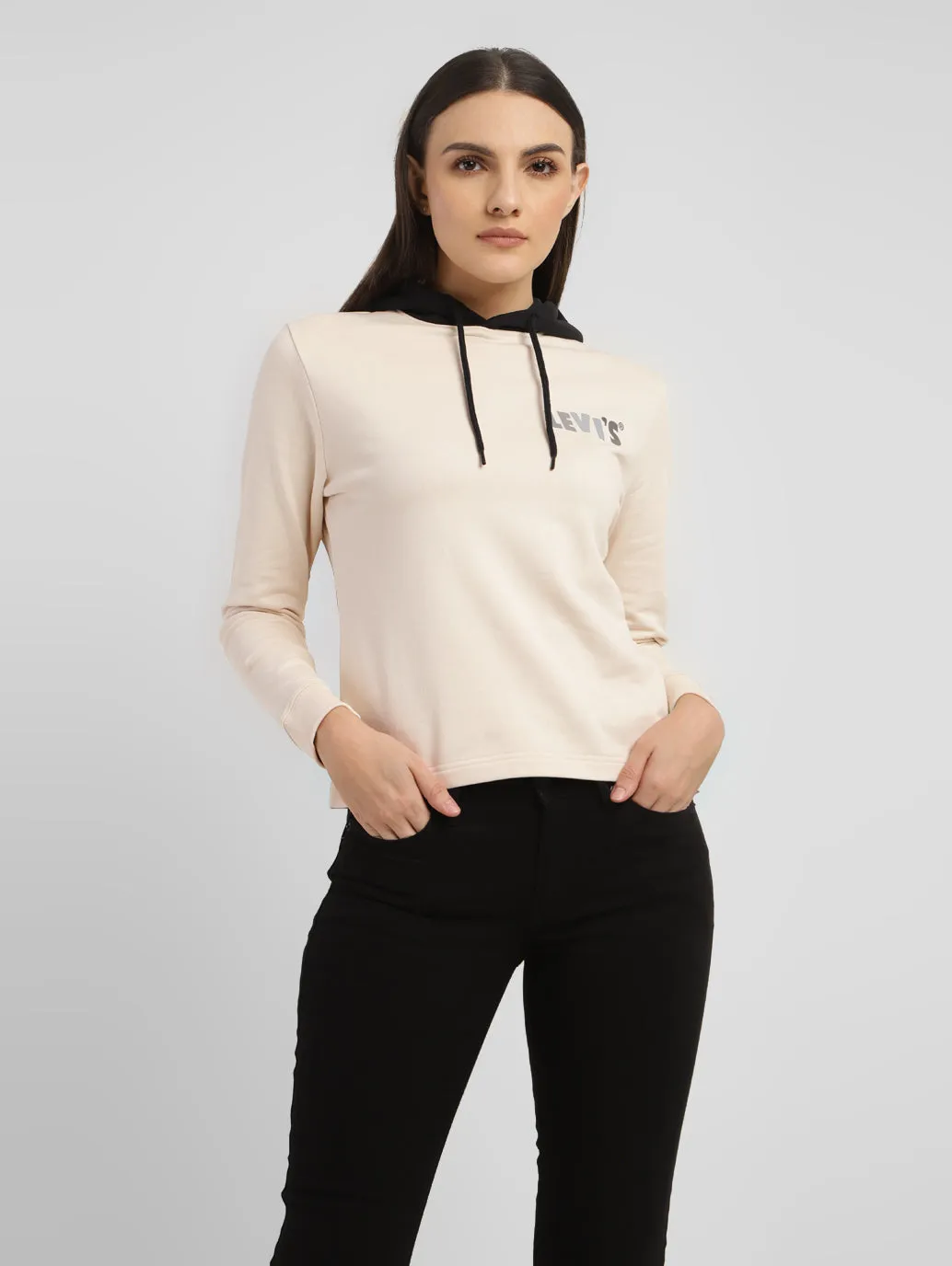 Women's Brand Logo Hooded Sweatshirt LEVI'S