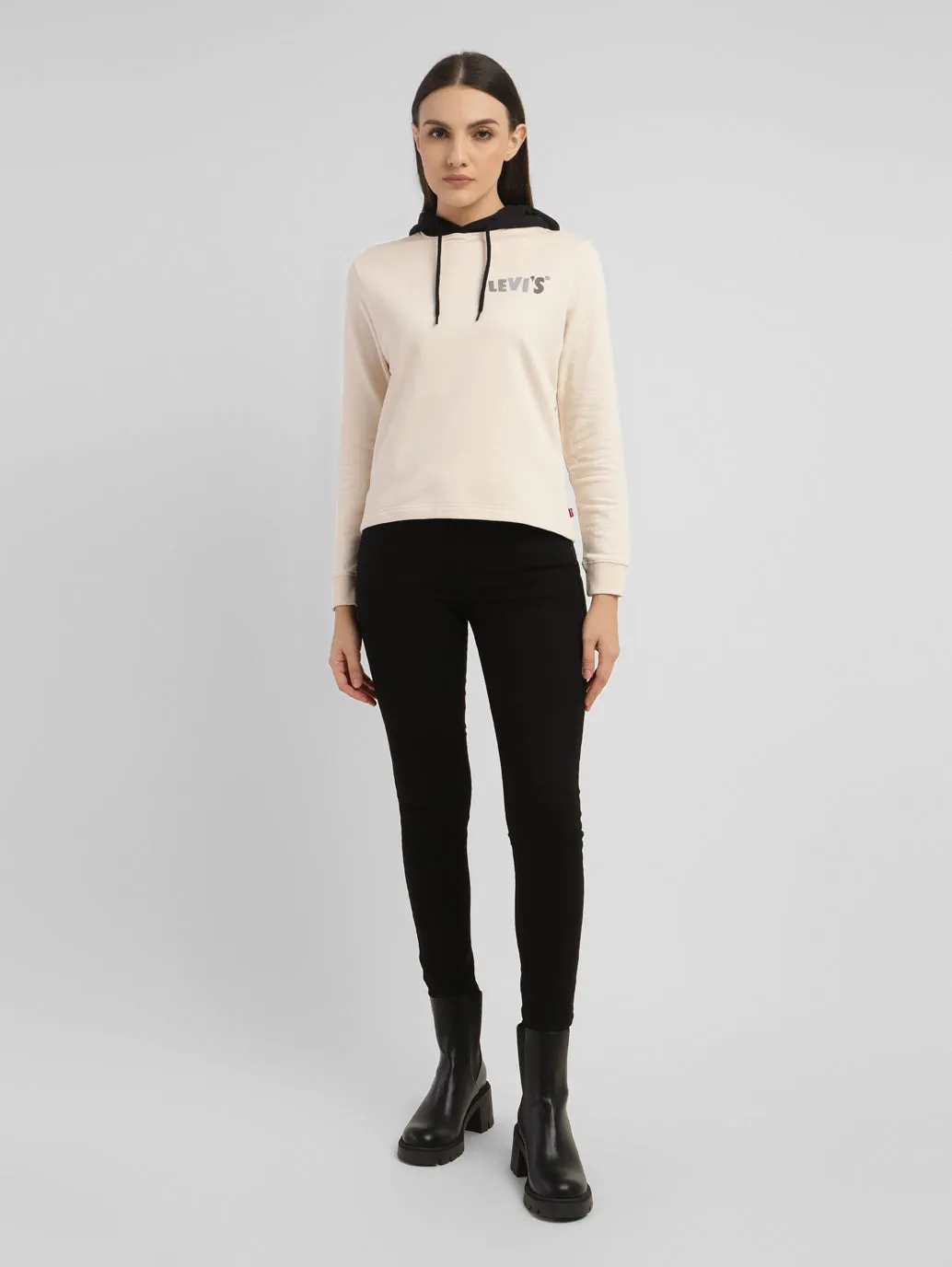 Women's Brand Logo Hooded Sweatshirt LEVI'S