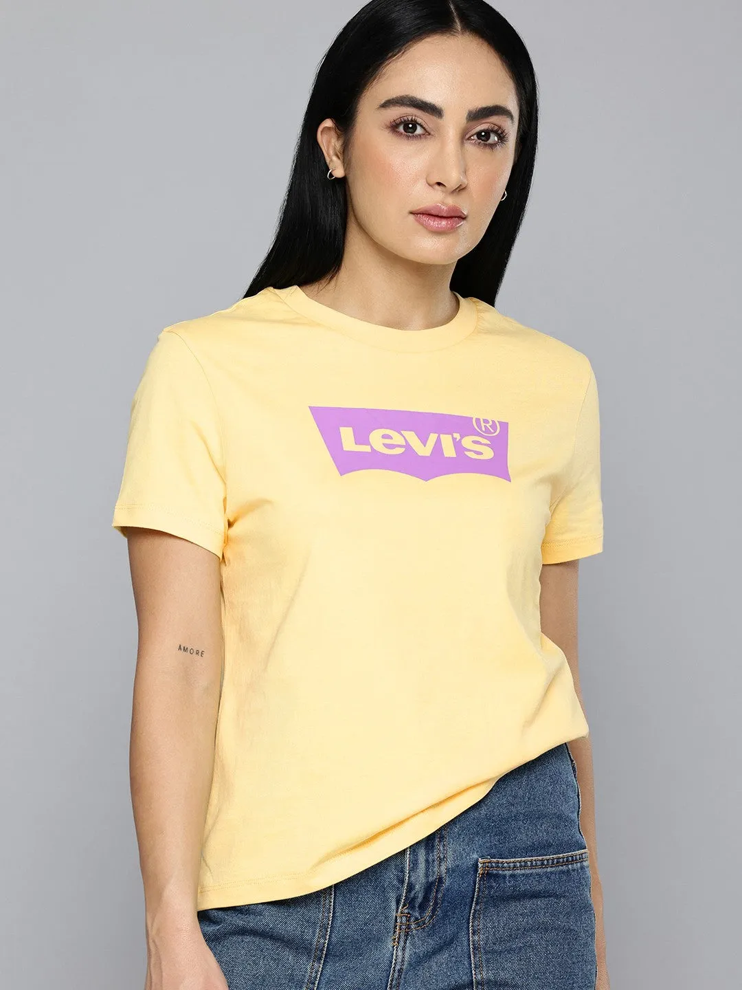 Women's Brand Logo Printed T-Shirt LEVI'S
