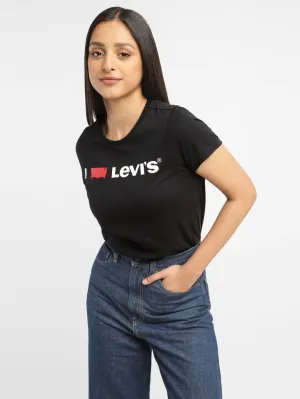 Women's Brand Logo Slim Fit T-shirt LEVI'S