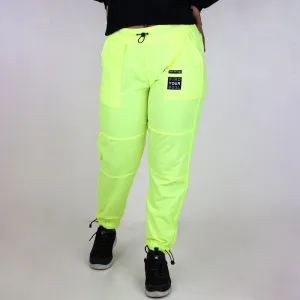 Women's Elastic Waistband Plain Pant,Neon Green