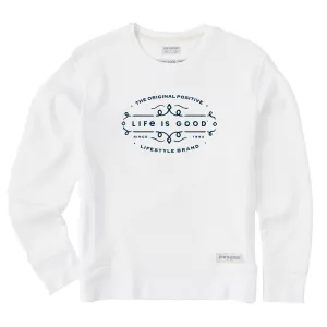 Women's LIG Orignal Positive Lifestyle Simply True Fleece Crew LIFE IS GOOD