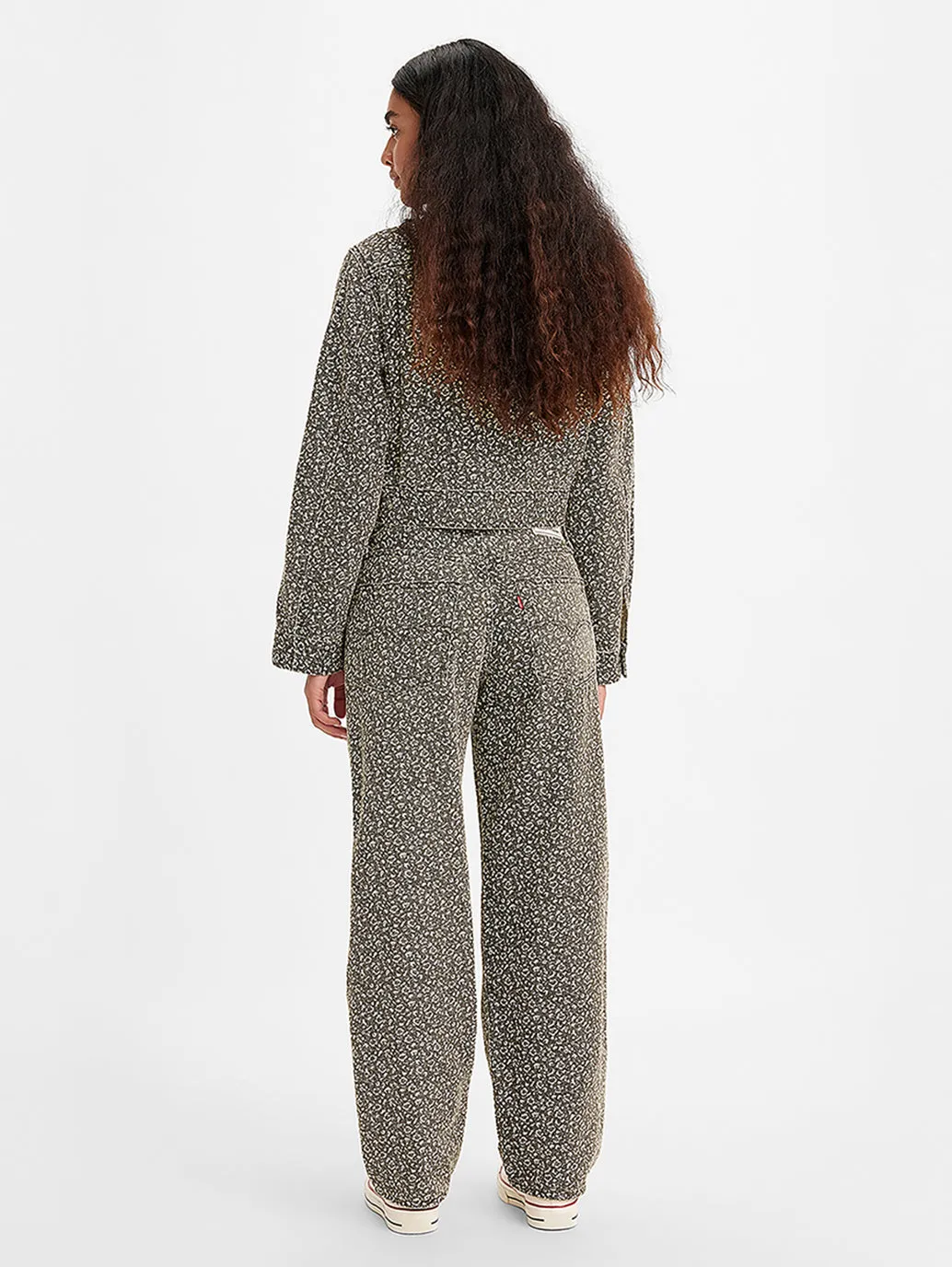 Women's Mid Rise GreyStraight Trousers LEVI'S