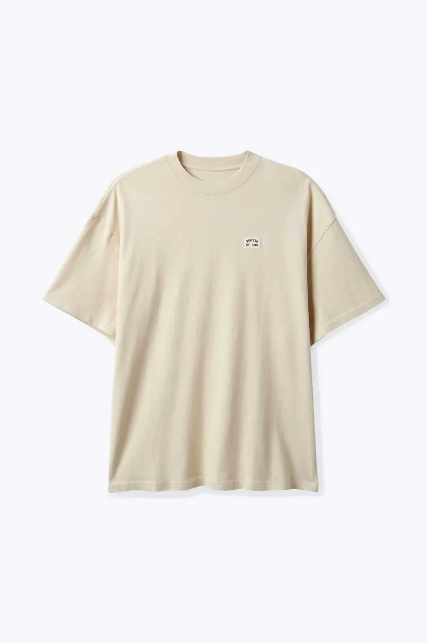 Woodburn Heavyweight Relaxed T-shirt - Cream Classic Wash Brixton
