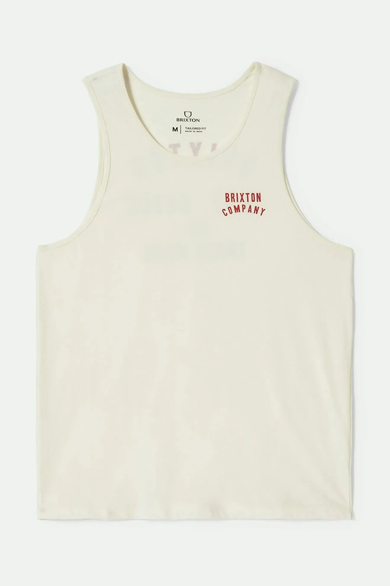 Woodburn Tank Top - Off White/Crimson Brixton