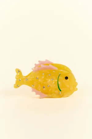 Yellow Fish Claw Clip