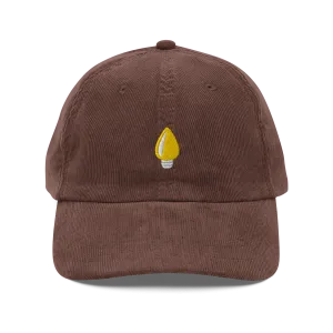 Yellow Holiday Light Corduroy Hat