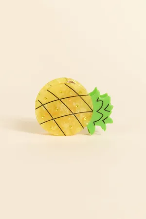 Yellow Pineapple Claw Clip