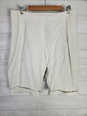 Yeohlee Size 14 Bone Crinkle Shorts NWT