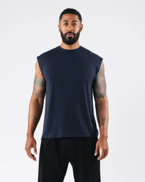 Zero Accent Tank - Dark Navy Alphalete Athletics