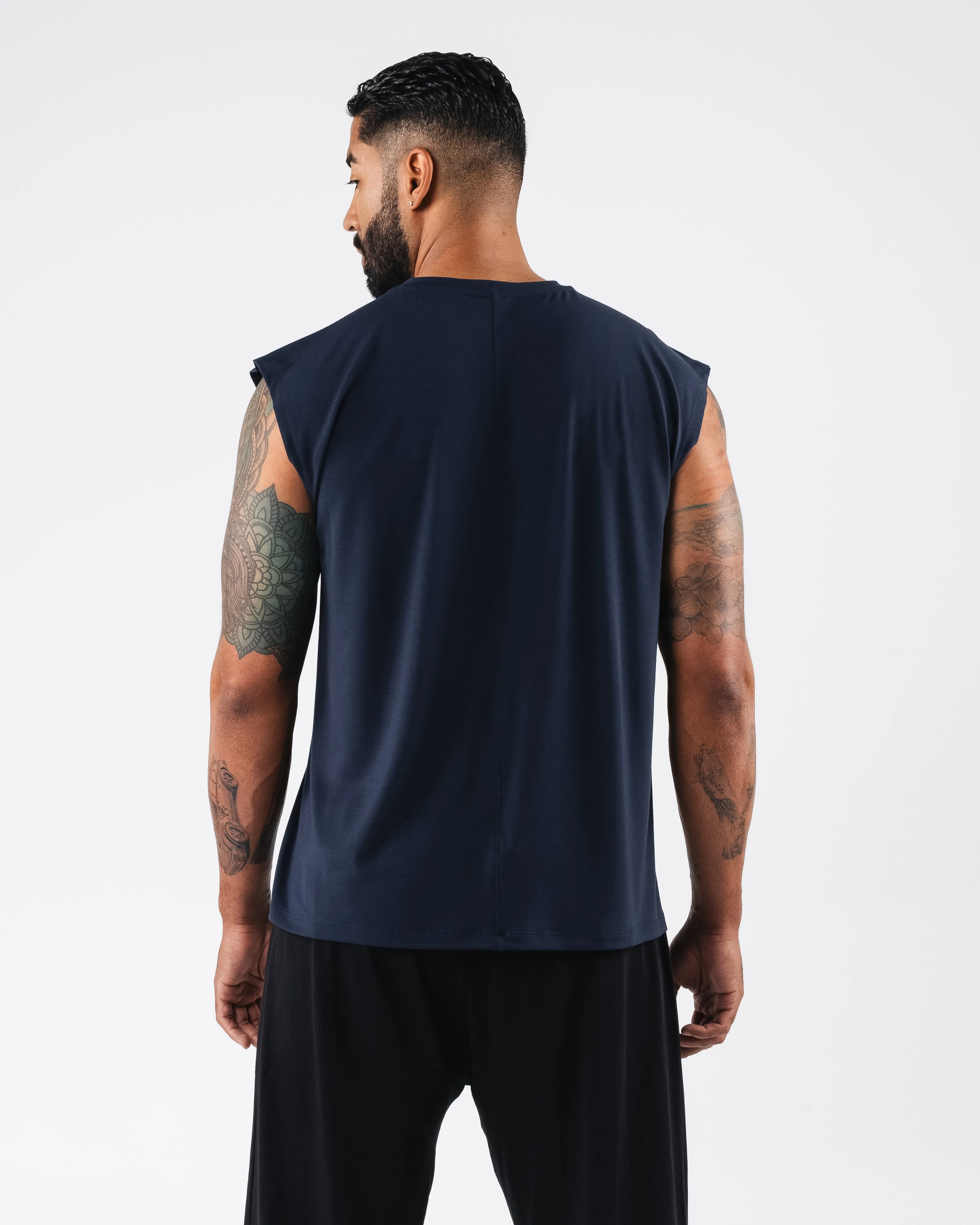 Zero Accent Tank - Dark Navy Alphalete Athletics