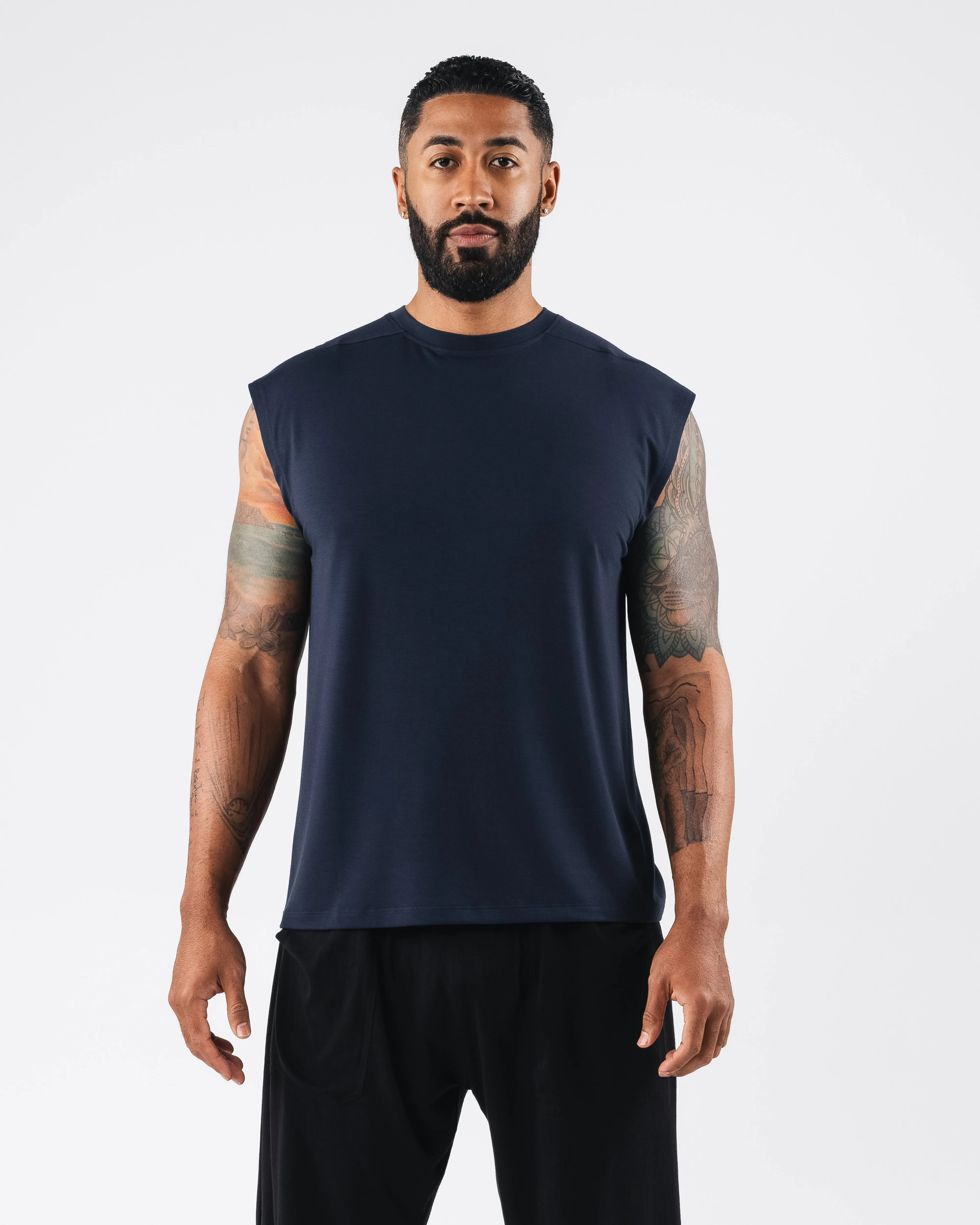 Zero Accent Tank - Dark Navy Alphalete Athletics