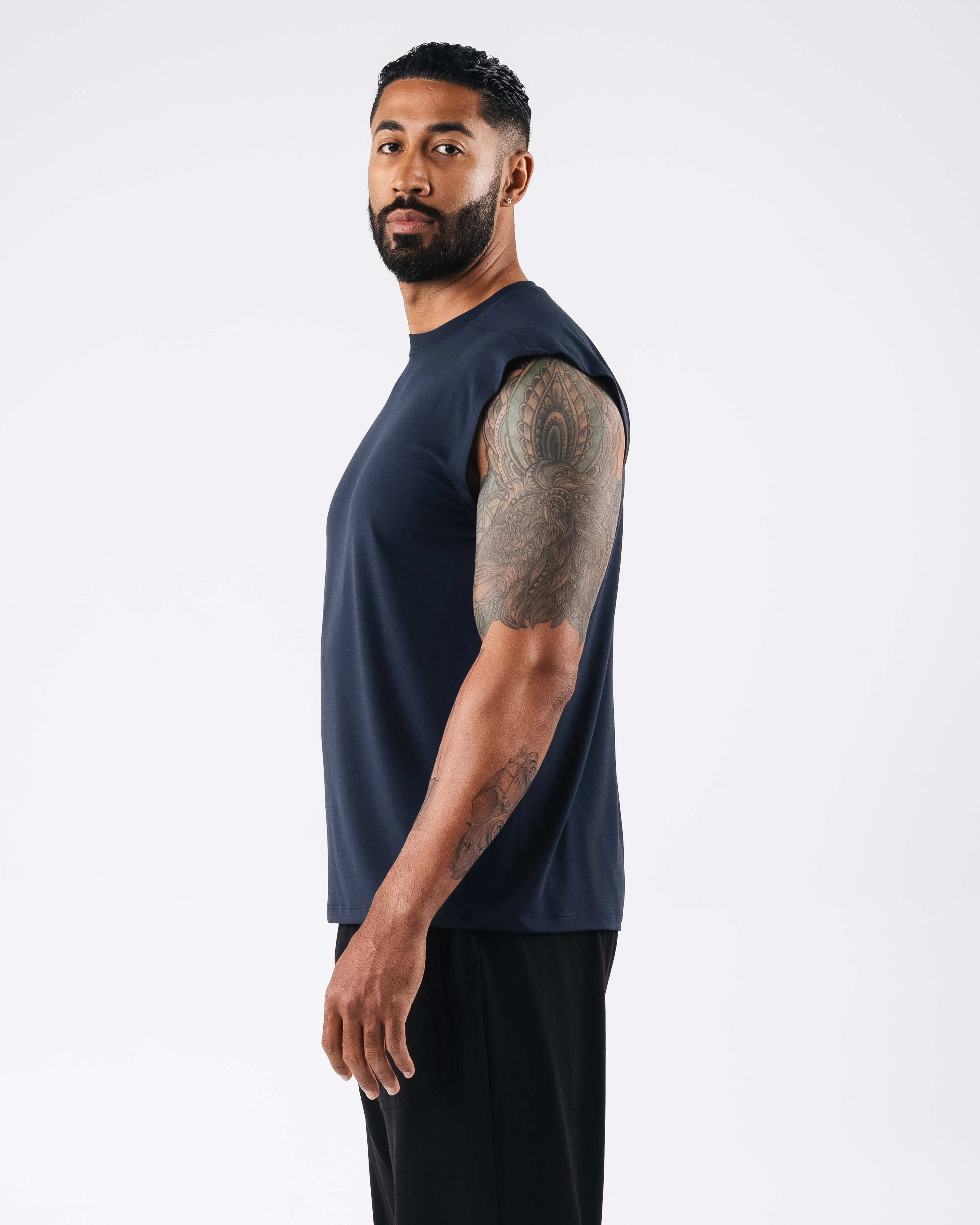 Zero Accent Tank - Dark Navy Alphalete Athletics