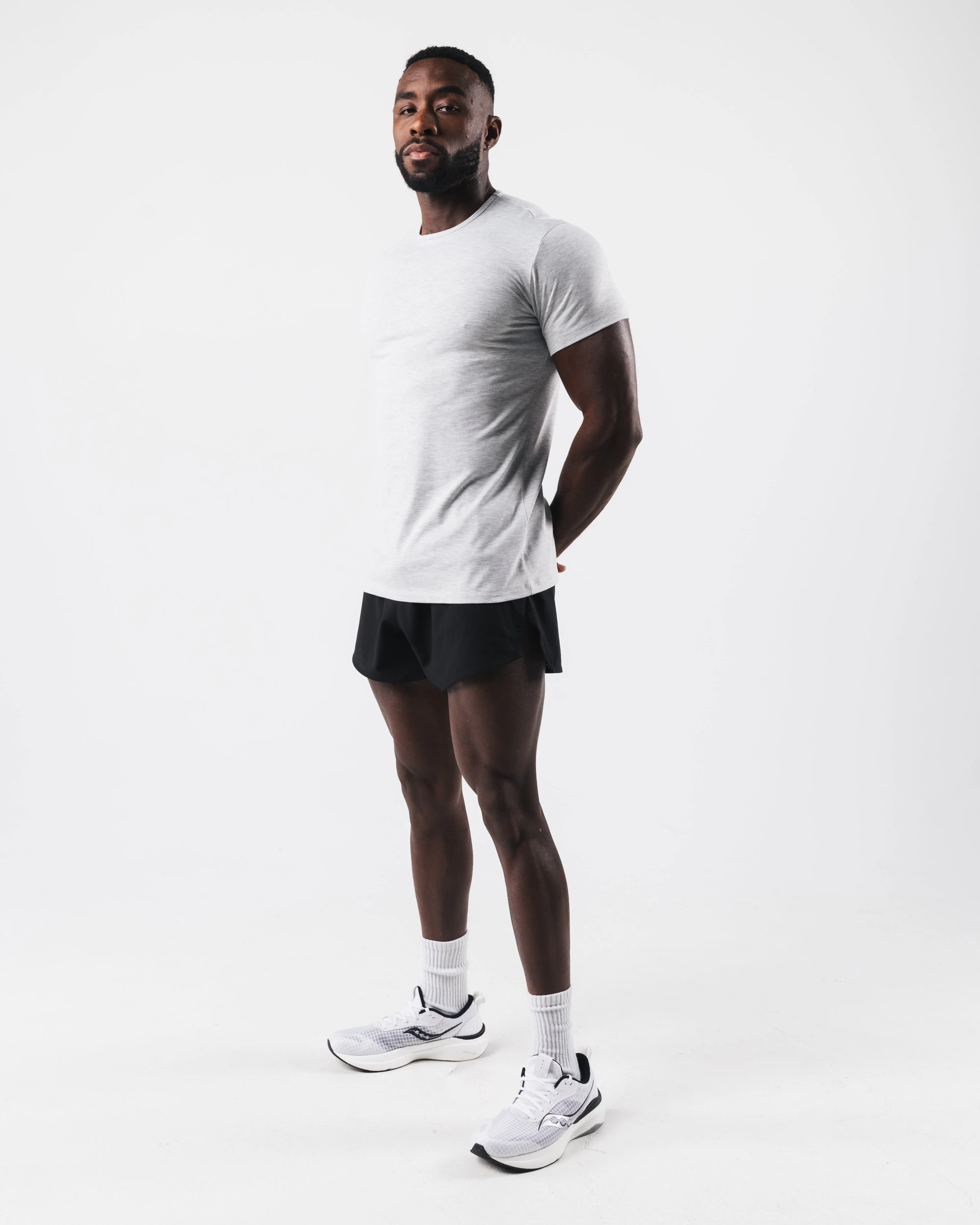 Zero Classic Tee 2pk - Heather Grey Alphalete Athletics