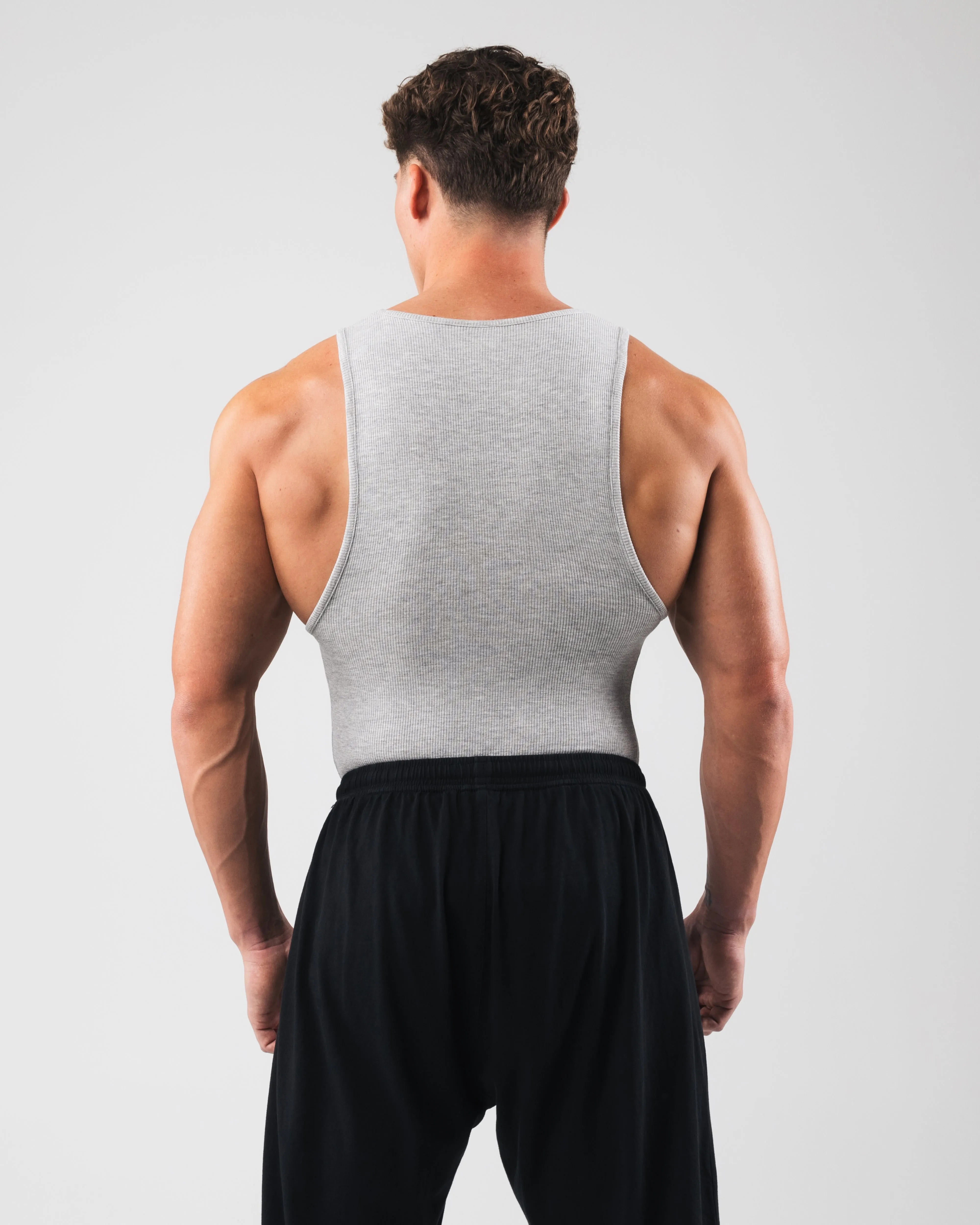 Zero Ribbed Tank 2pk - Heather Grey Alphalete Athletics