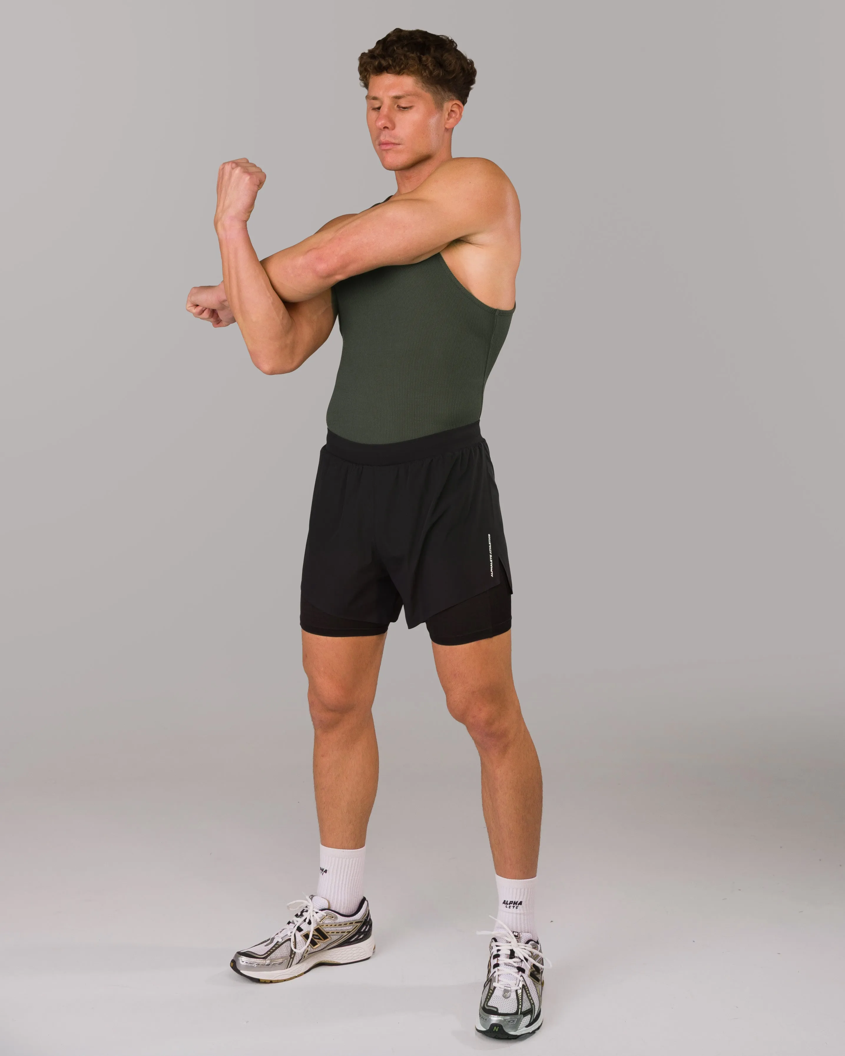 Zero Ribbed Tank 2pk - Signature Green / Signature Navy Alphalete Athletics
