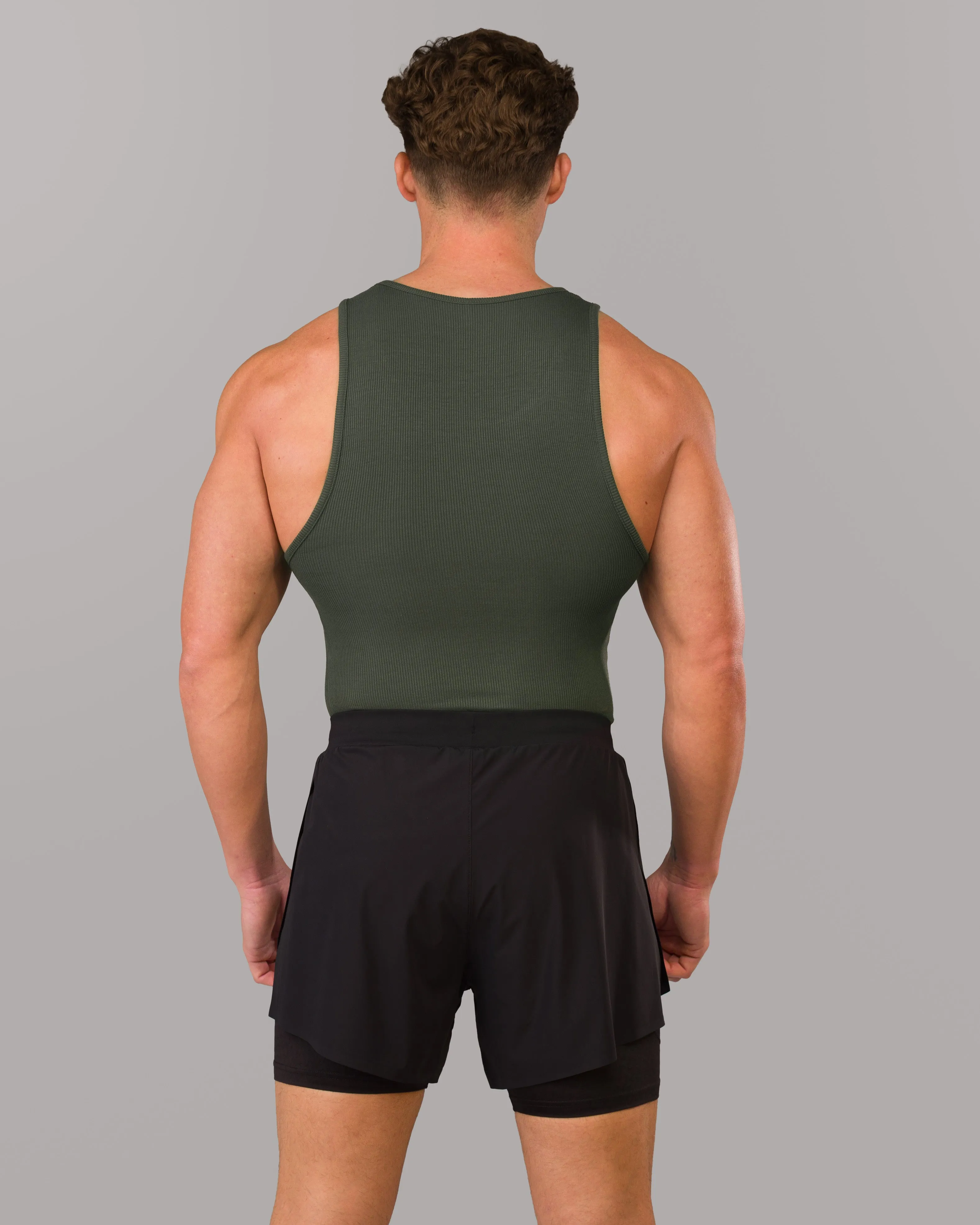 Zero Ribbed Tank 2pk - Signature Green / Signature Navy Alphalete Athletics