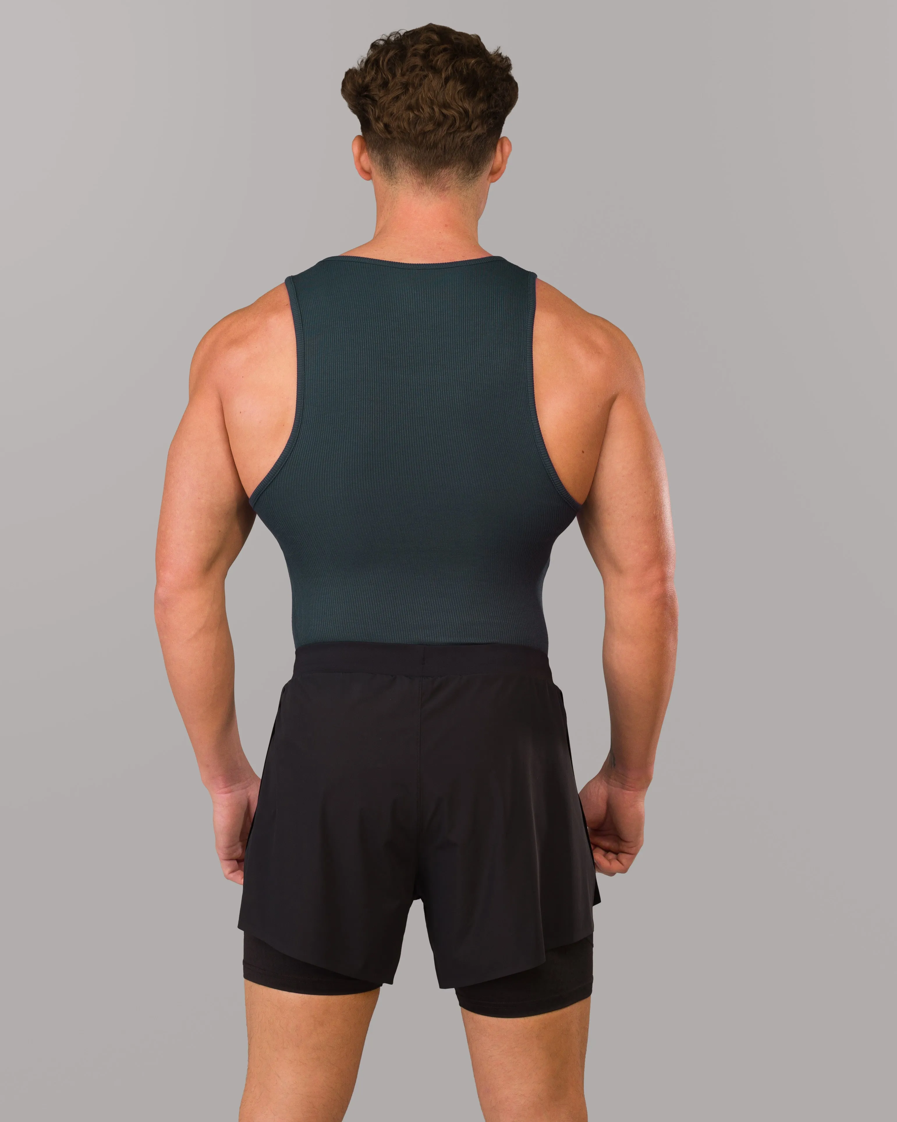 Zero Ribbed Tank 2pk - Signature Green / Signature Navy Alphalete Athletics